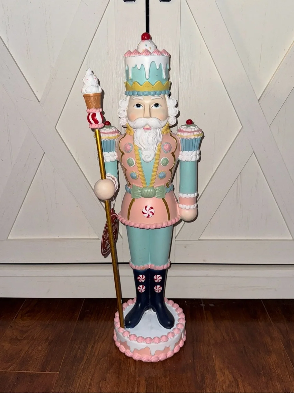 Sugarplum Dreams Large Holiday Pastel Cupcake & Cake Nutcracker Figurine